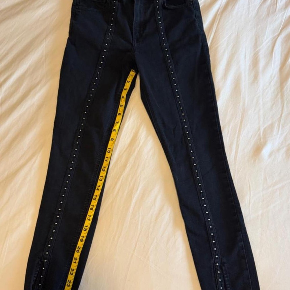 Express black skinny jeans with silver studs